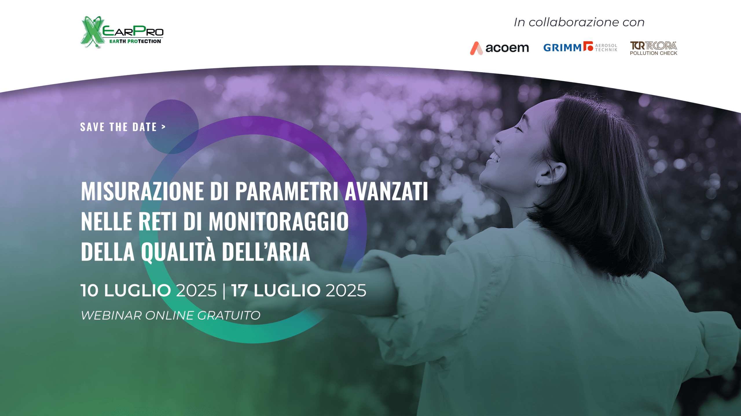 Banner webinar Misurazioni per reti monitoraggio aria